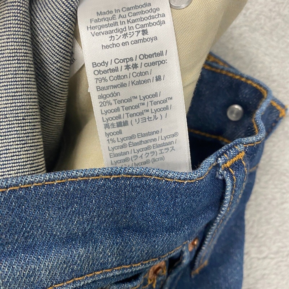 J Crew Jeans Womens 23 Petite Blue Billie Demi Boot Cut Crop Raw Hem BA629 - Picture 8 of 8